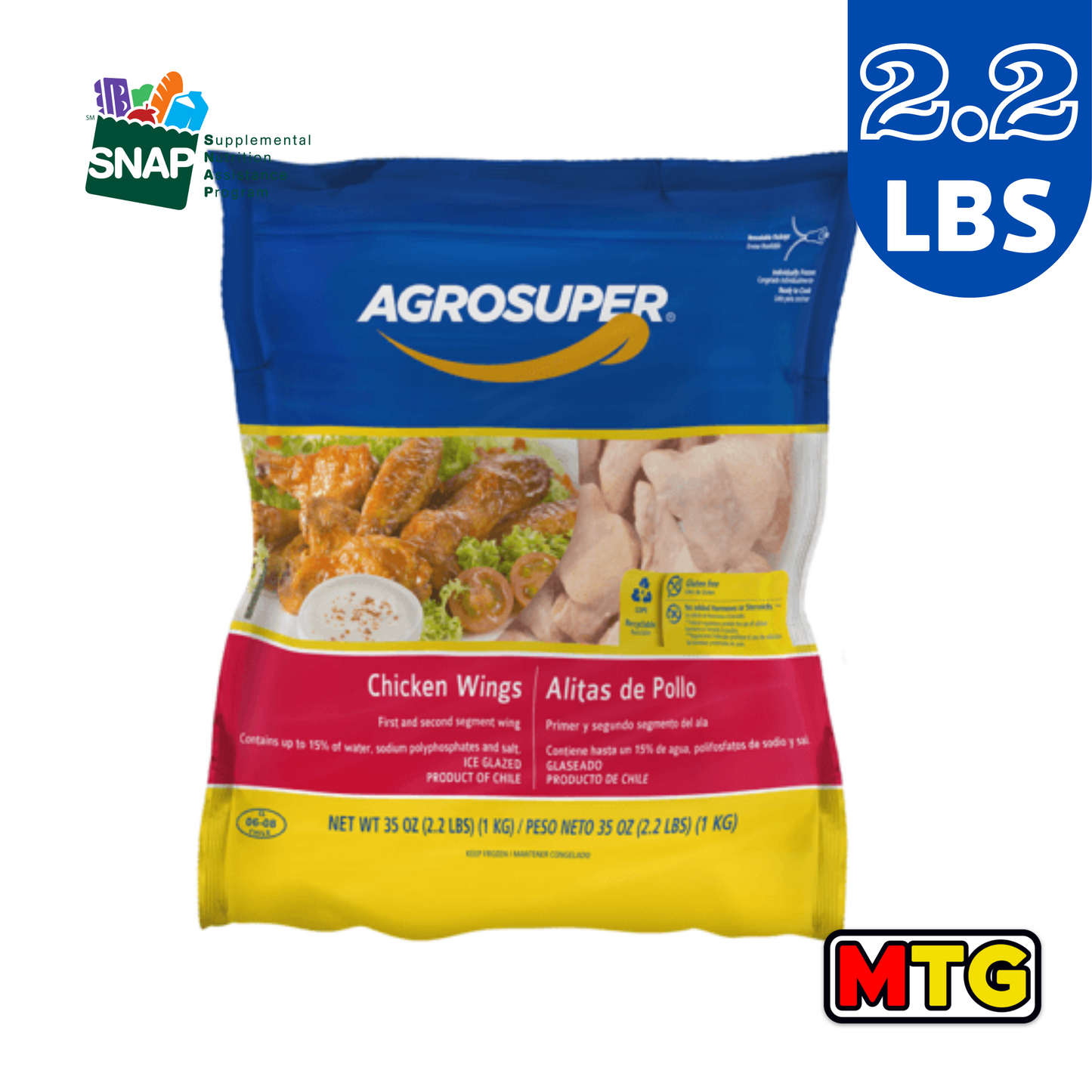 AgroSuper - Alitas de Pollo 2.2Lbs