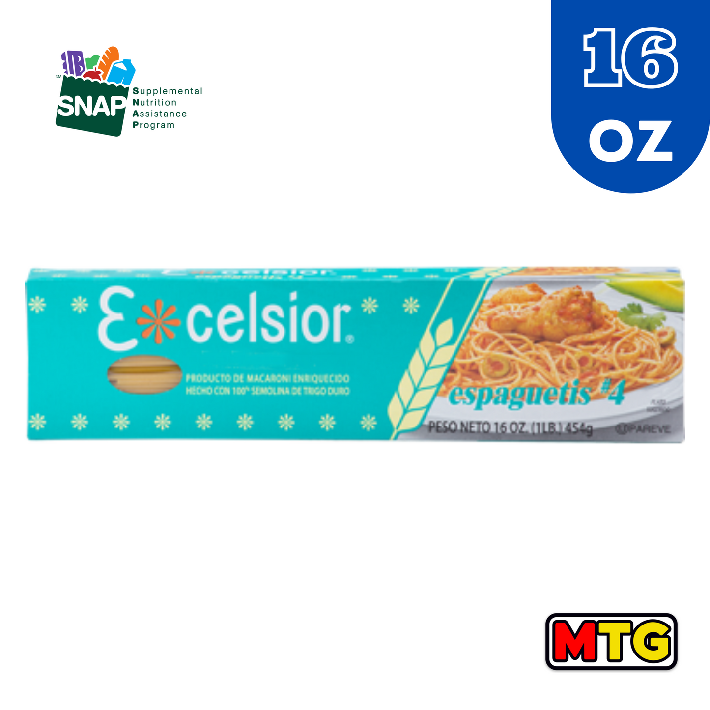 Pasta Excelsior - Espaguetis #4 16oz