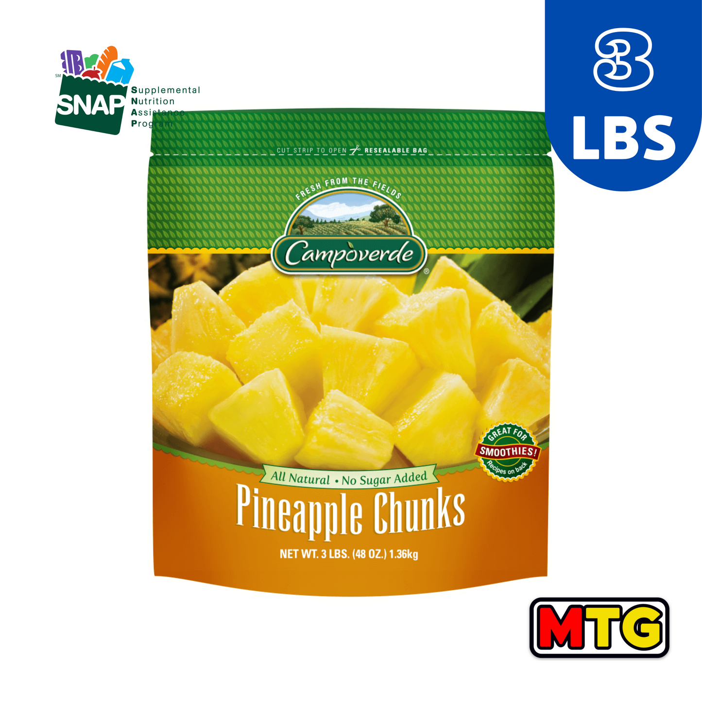 Campo Verde - Pineapple Chunks 3Lbs