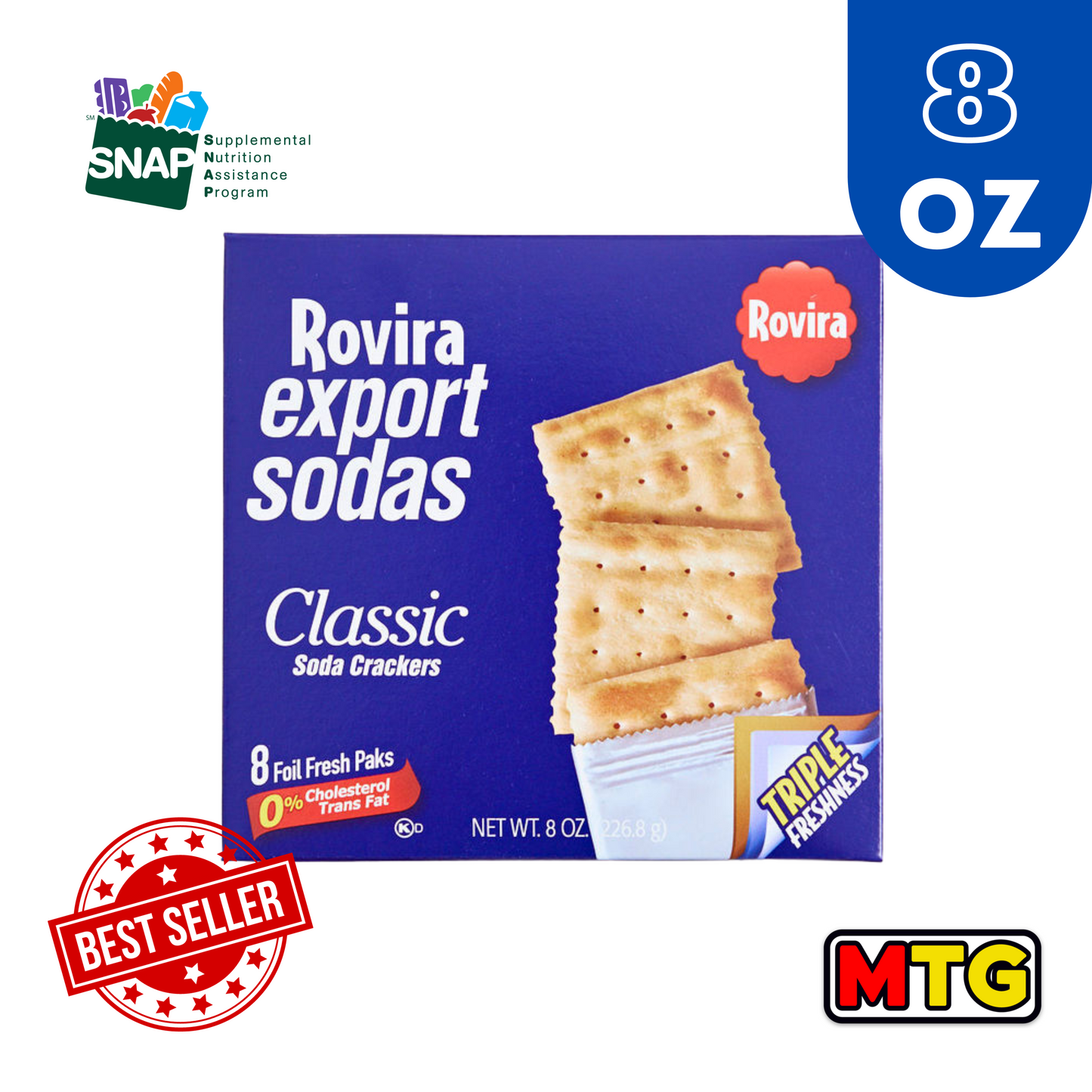 Galletas Rovira Export Sodas Classic 8oz (Caja)