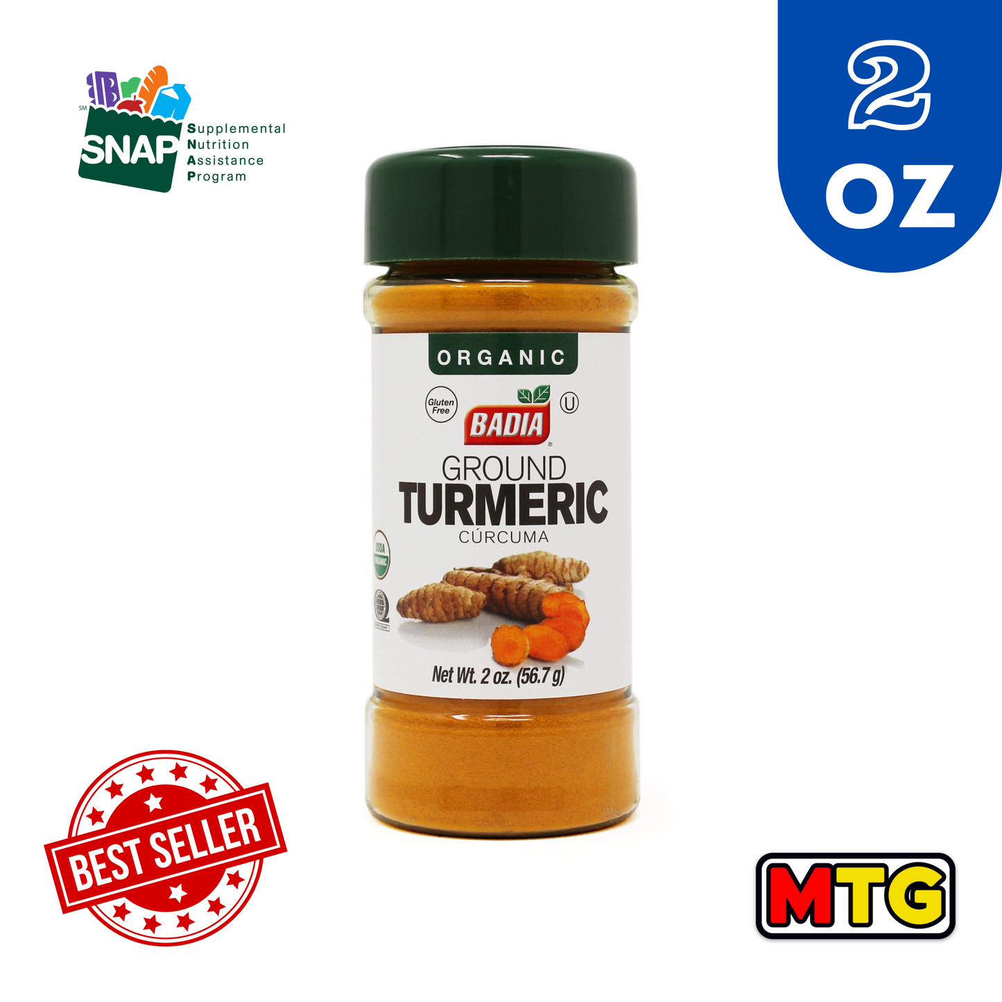 Badia Organic - Turmeric 2oz (Cúrcuma)