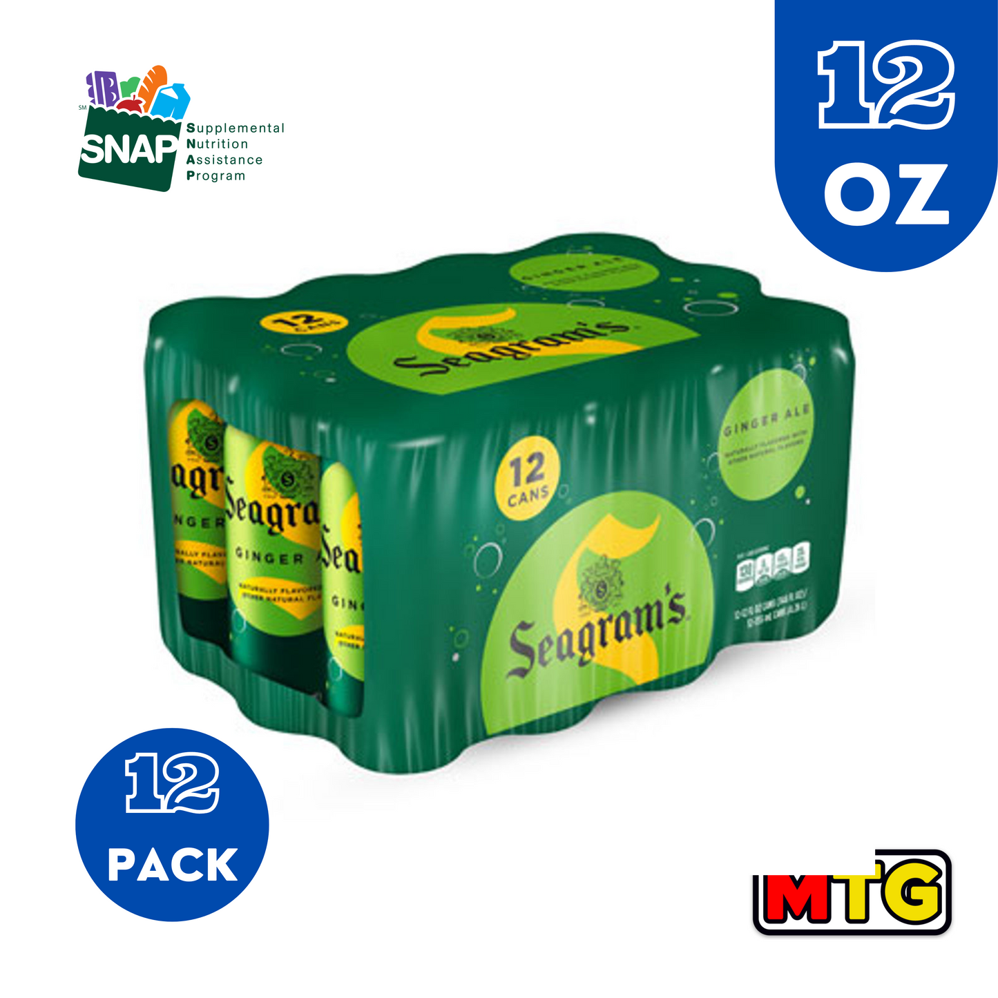 Refresco - Seagrams Ginger Ale 12oz (12 Pack)
