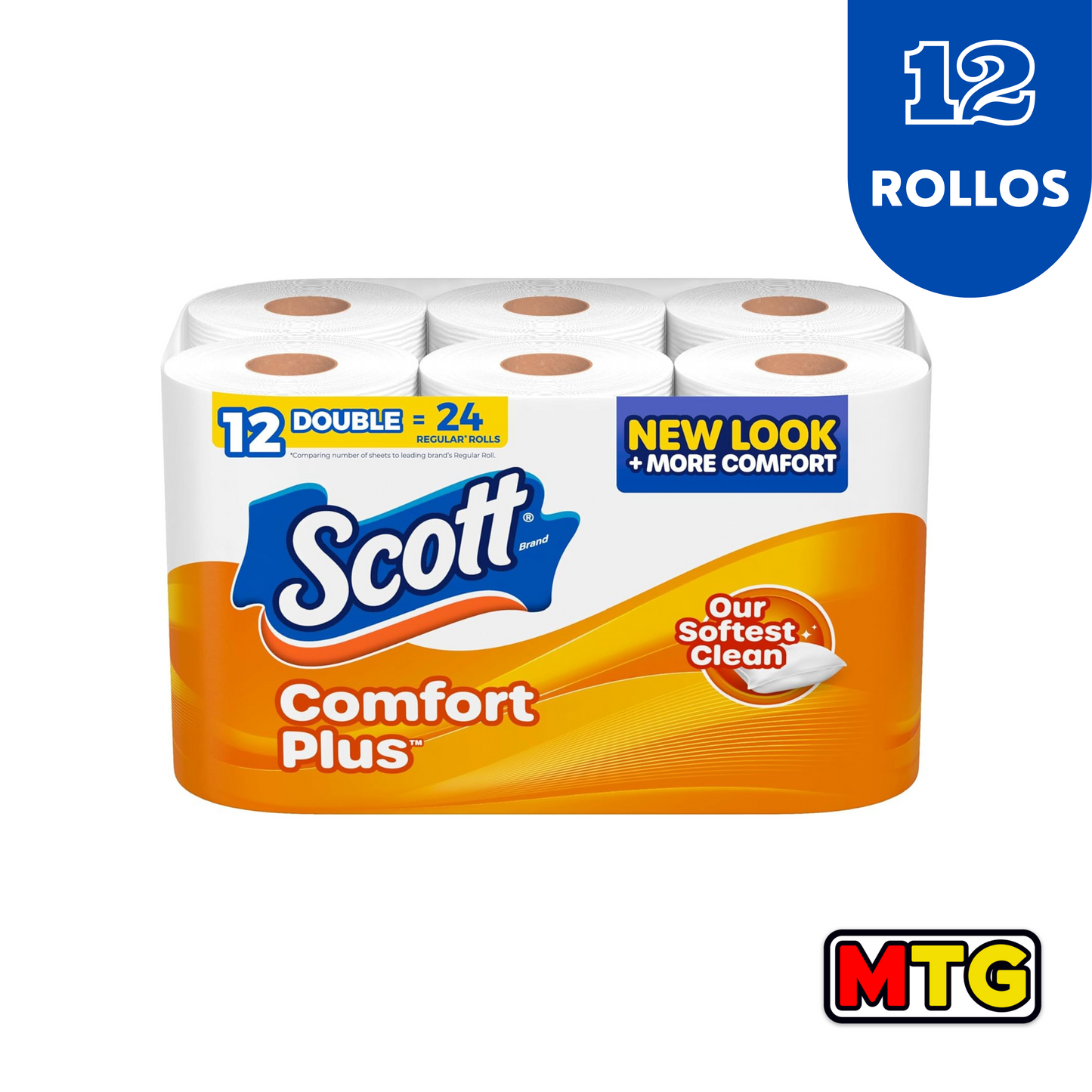 Papel de Baño Scott - Comfort Plus (12 Mega Rollos)