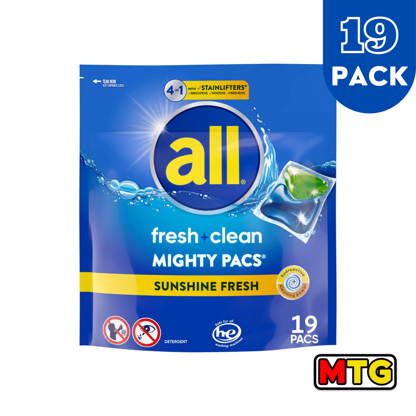 Detergente All - Mighty Pac Stainlifter 19 Pack