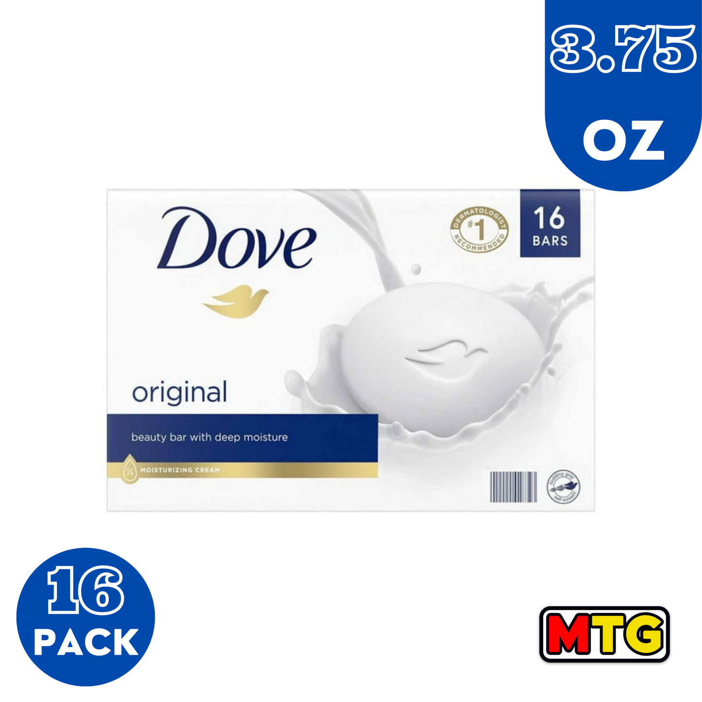 Jabon en Barra - Dove Original 3.75oz (16 Barras)
