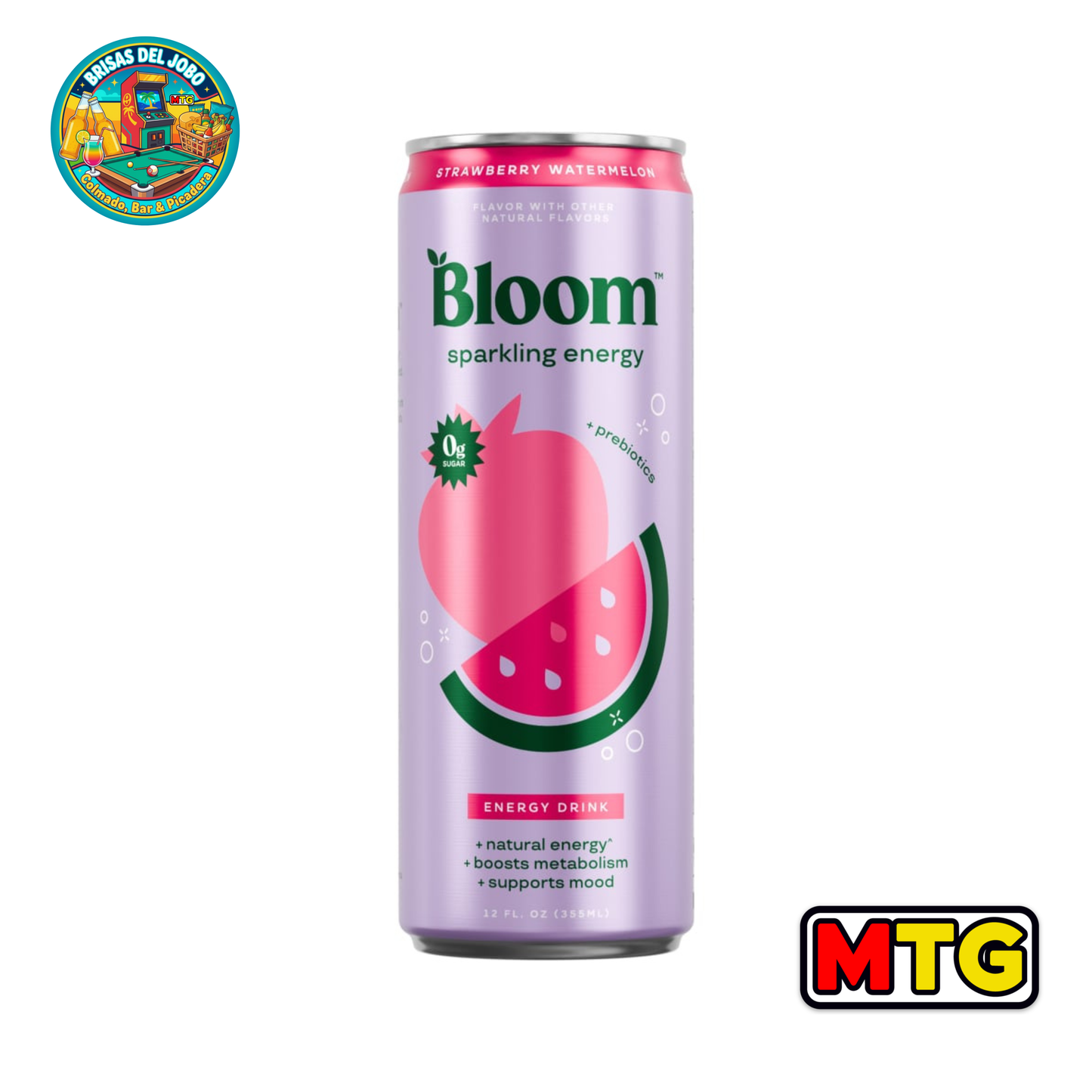 Bloom Sparkling Energy - Strawberry Watermelon 12oz