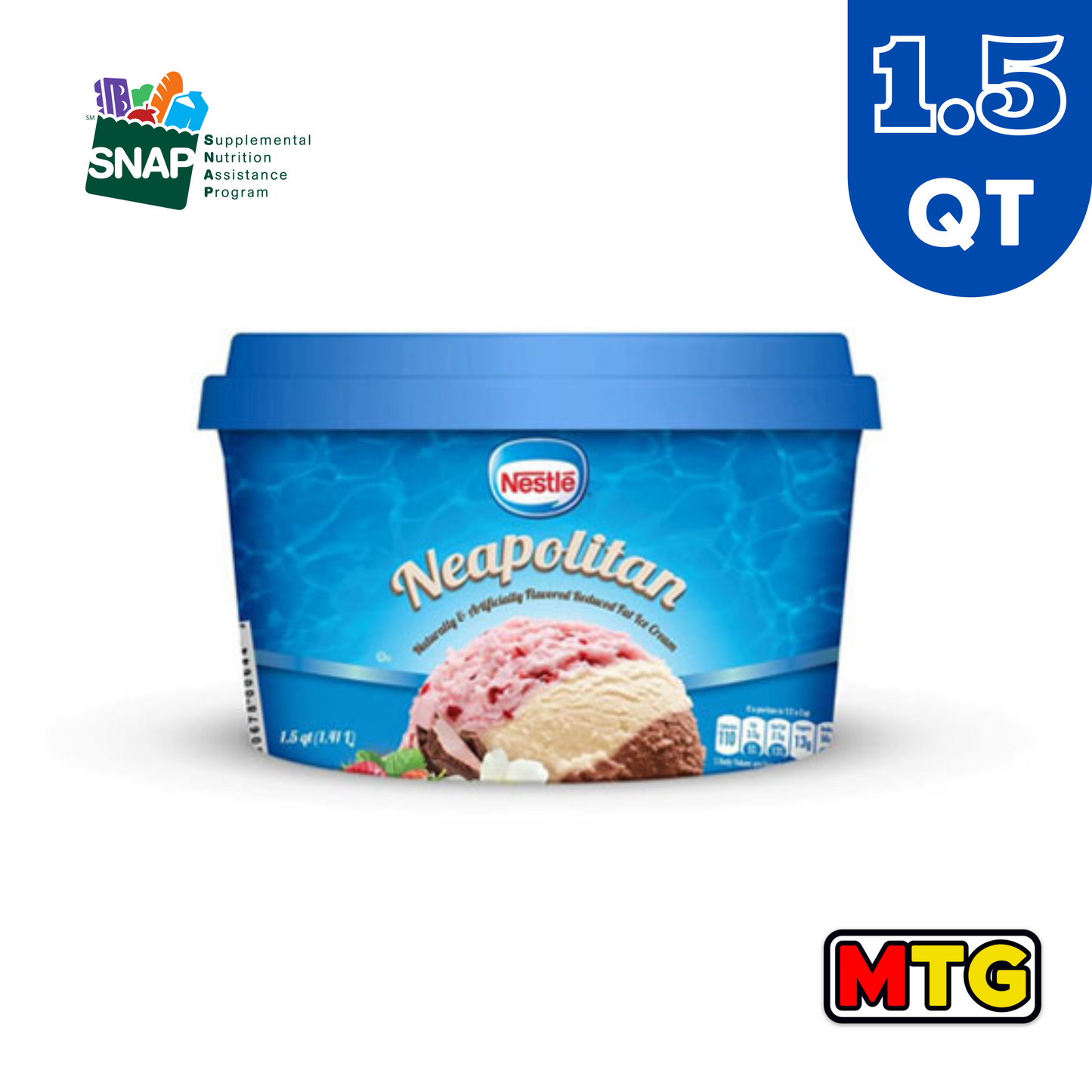 Mantecado Nestle - Neapolitan 1.5Qt (Familiar)