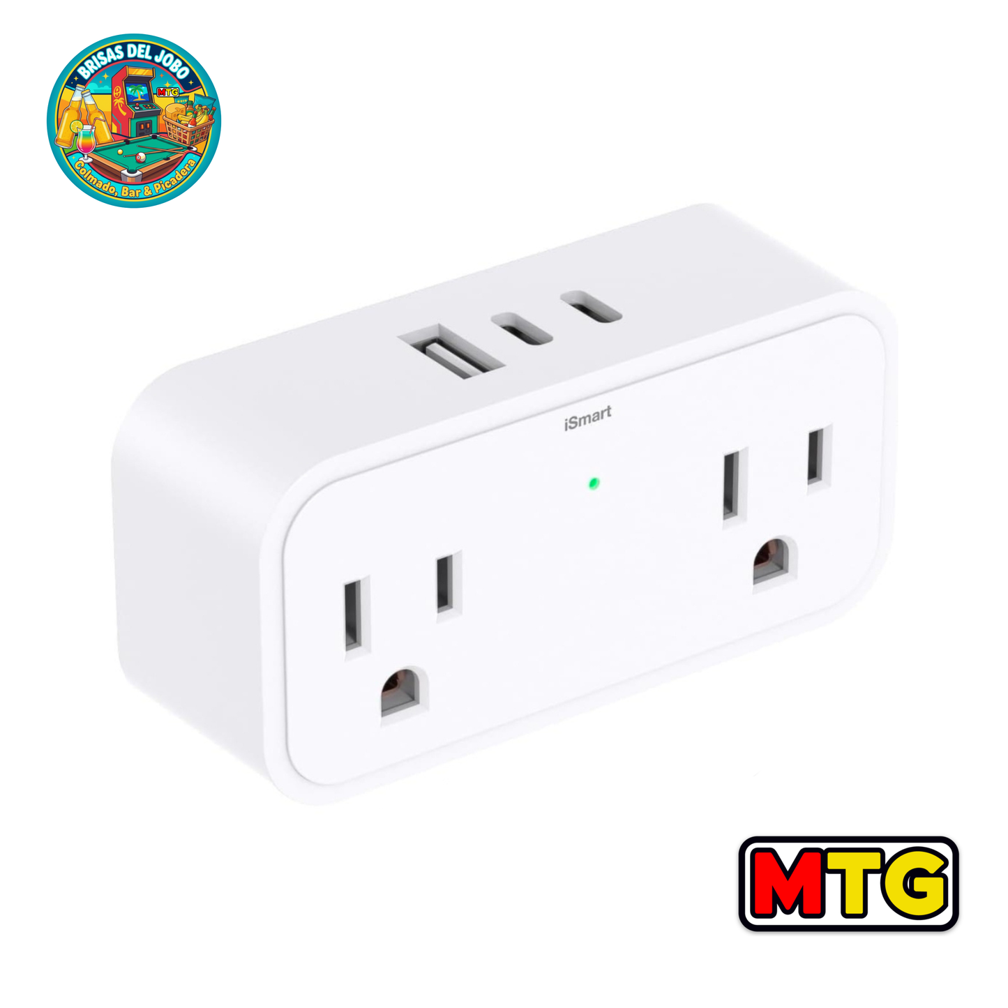 Multi Plug 4 Outlets, 2 Tipo C, 1 USB