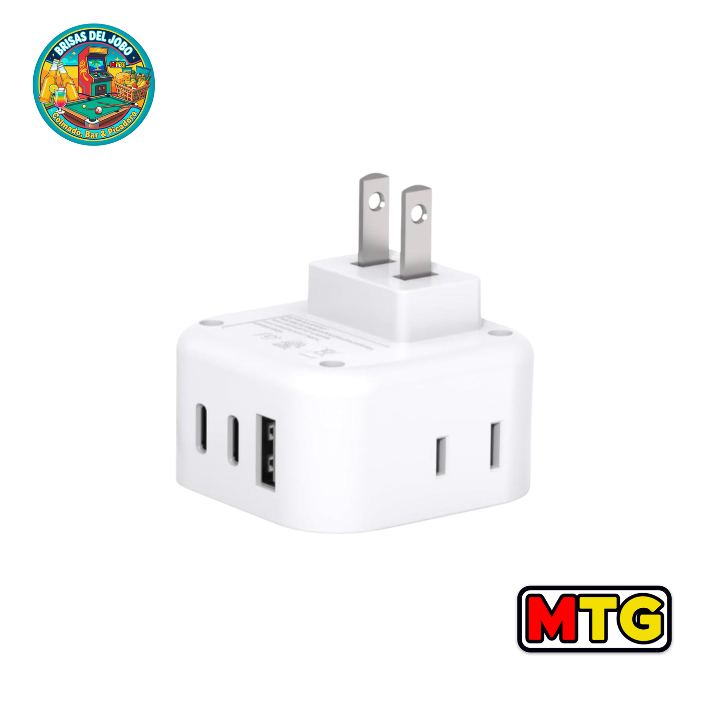 Multi Plug 3 Outlets, 2 Tipo C, 1 USB