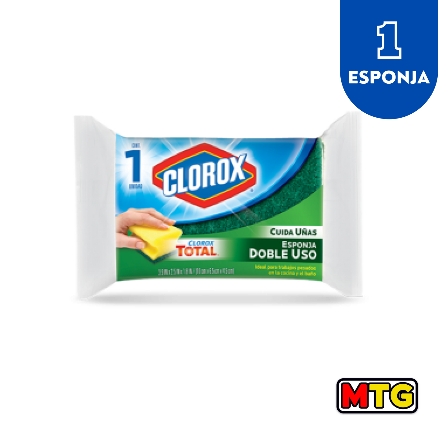 Clorox Esponja Doble Uso Cuida Uñas (1 Esponja)