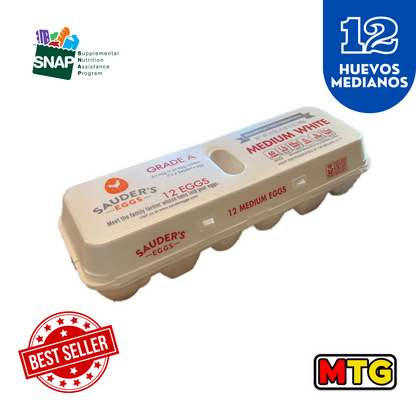 Huevos Medianos Blancos - Docena
