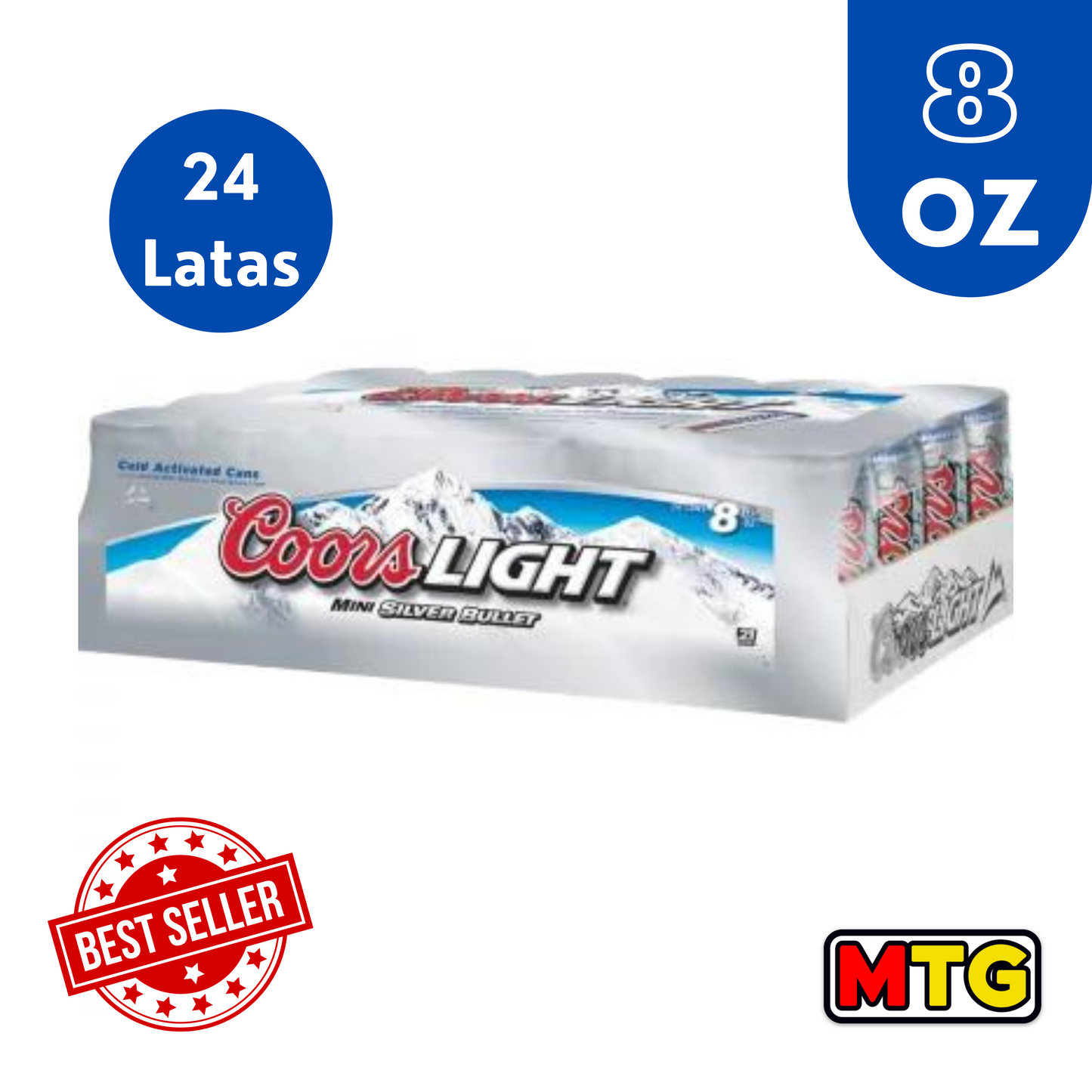 Caja - Coors Light 8oz (24 Latas)