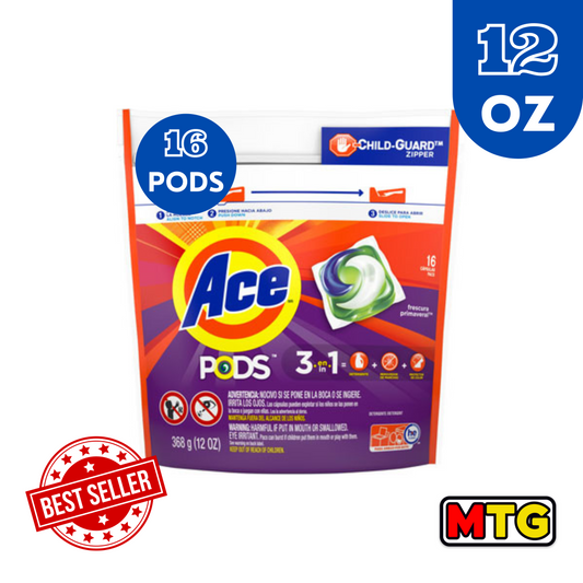 Detergente - Ace 3 en 1 SM (16 Pods)