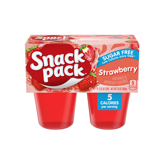 Snack Pack - Fresa Sugar Free 3.25oz (4 Pack)