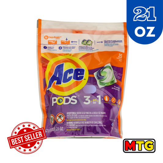 Detergente - Ace Pods 3en1 21oz (25 Pods)