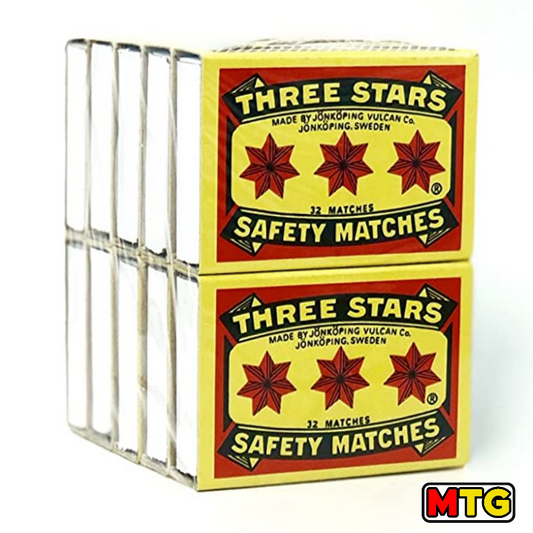 Three Stars - Fosforos (Paquete de 10)