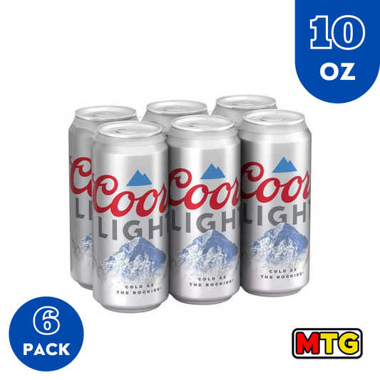 Cerveza Coors Light - Lata 10oz (6 Pack)