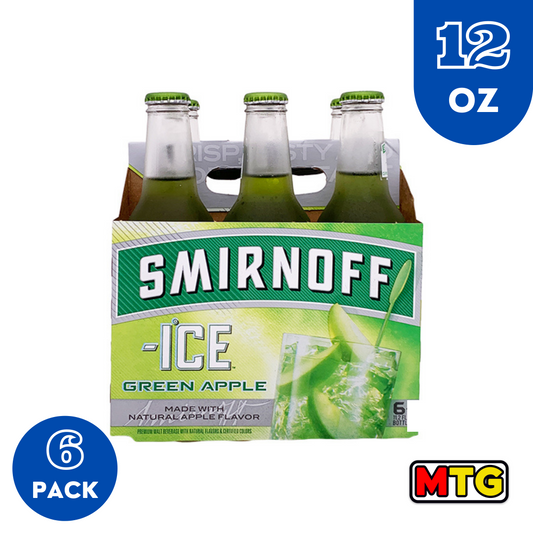 Cerveza Smirnoff Ice Green Apple - Botella 12oz (6 Pack)