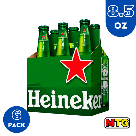 Cerveza Heineken - Botella 8.5oz (6 Pack)