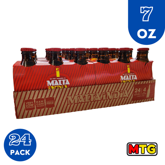 Refresco Malta India - Botella 7oz (Caja 24 Botellas)