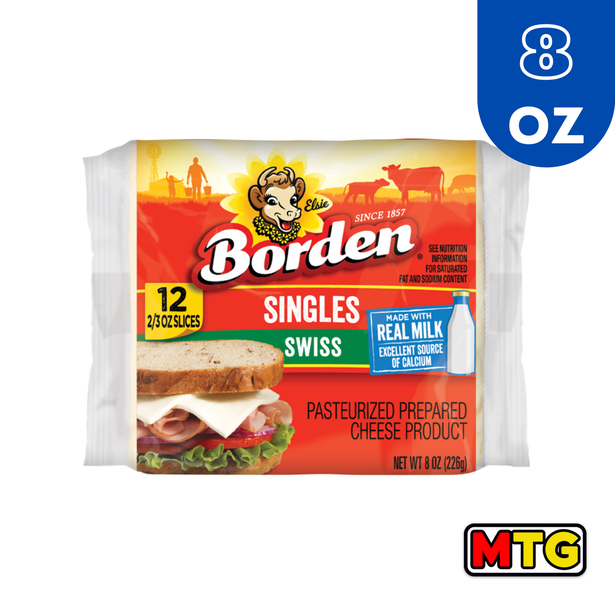 Queso Borden Suizo (Blanco) 8oz Morovis To Go