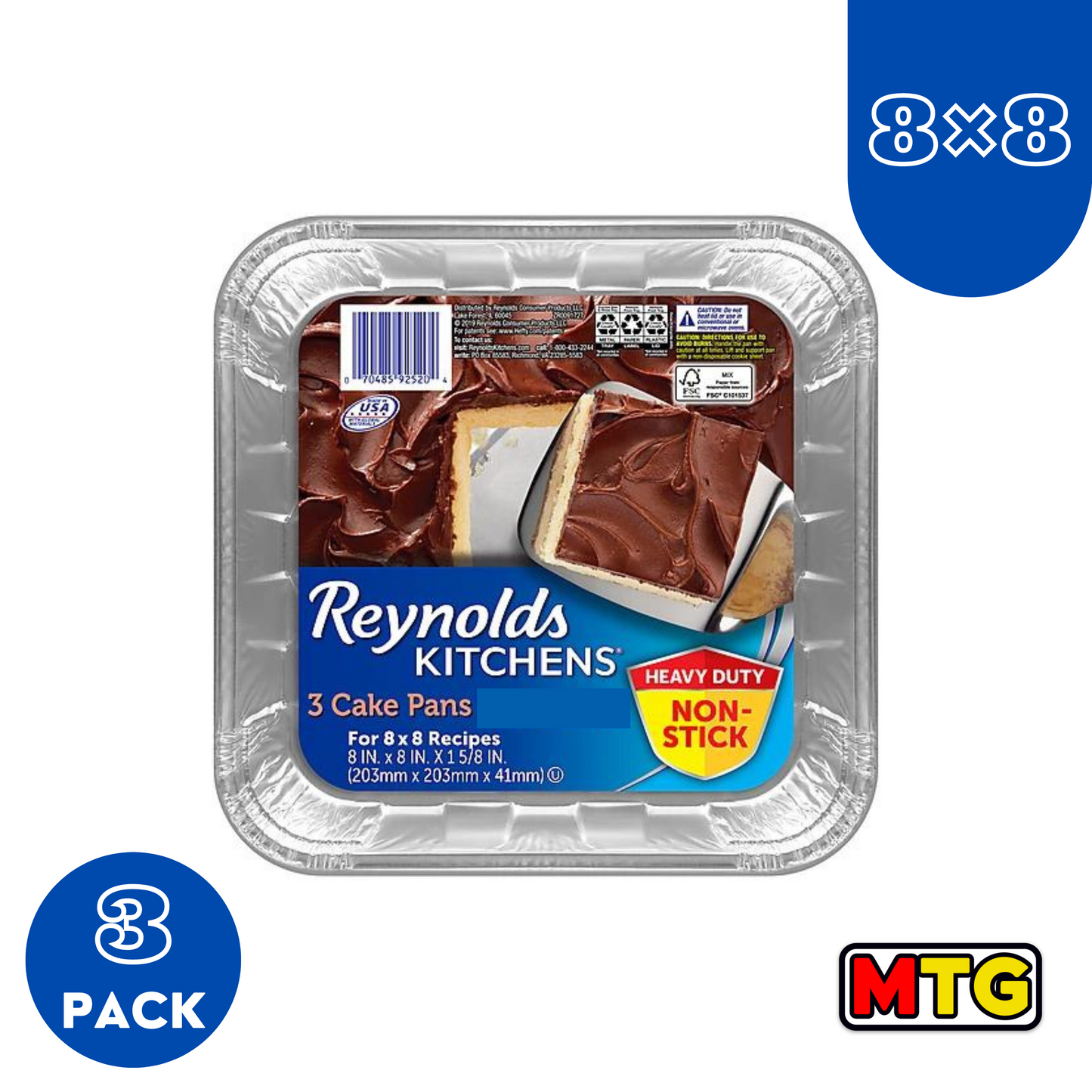 Reynolds Kitchen - Bake Pan 8×8 (3 Bandeja)